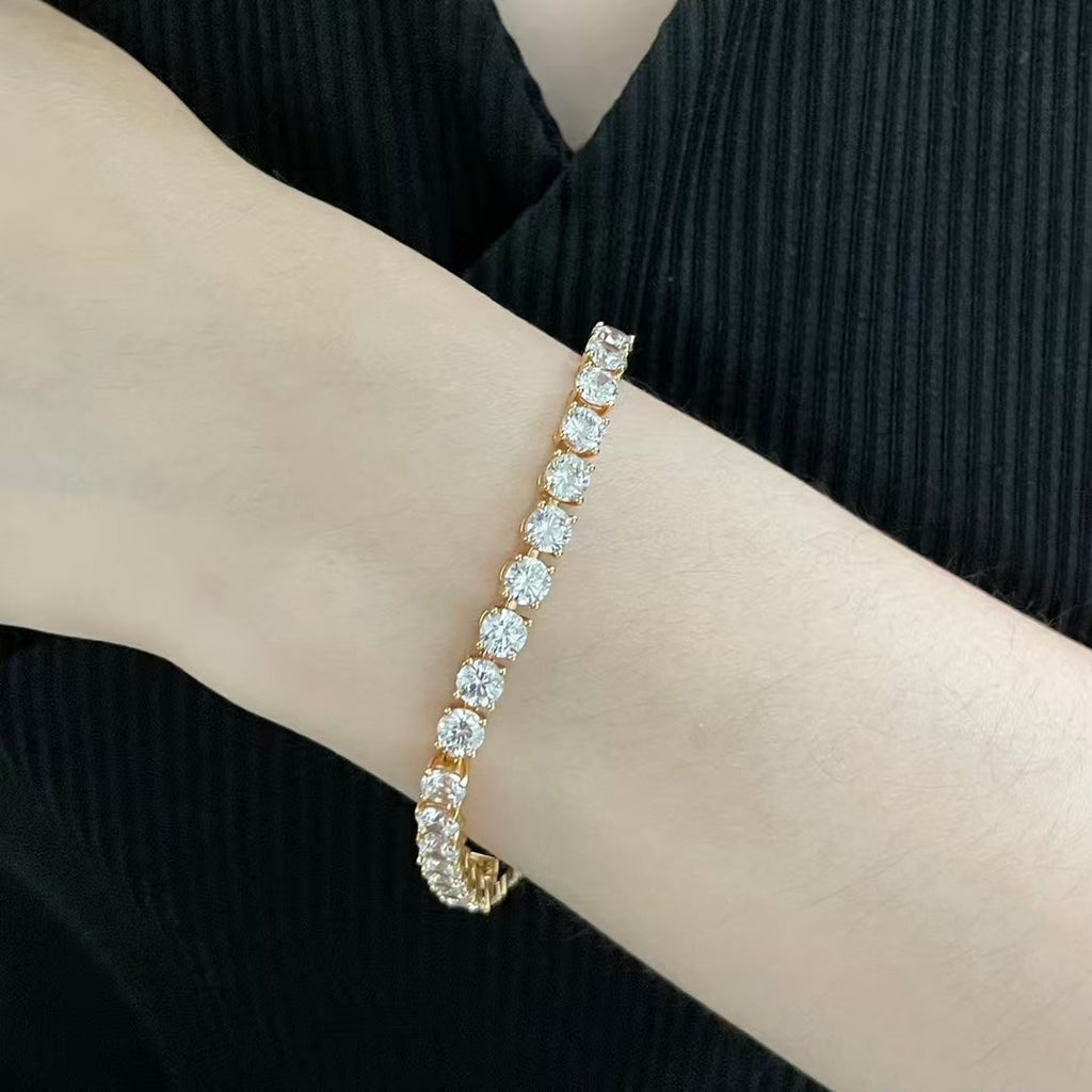 [Timi]TENNIS BRACELET WITH FULL DIAMOND SETTING