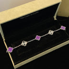 [Timi]New  CLOVER 5 MOTIF VIOLET BRACELET COLLECTION