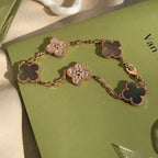 [Timi]New  CLOVER 5 MOTIF GRAY MOP BRACELET COLLECTION