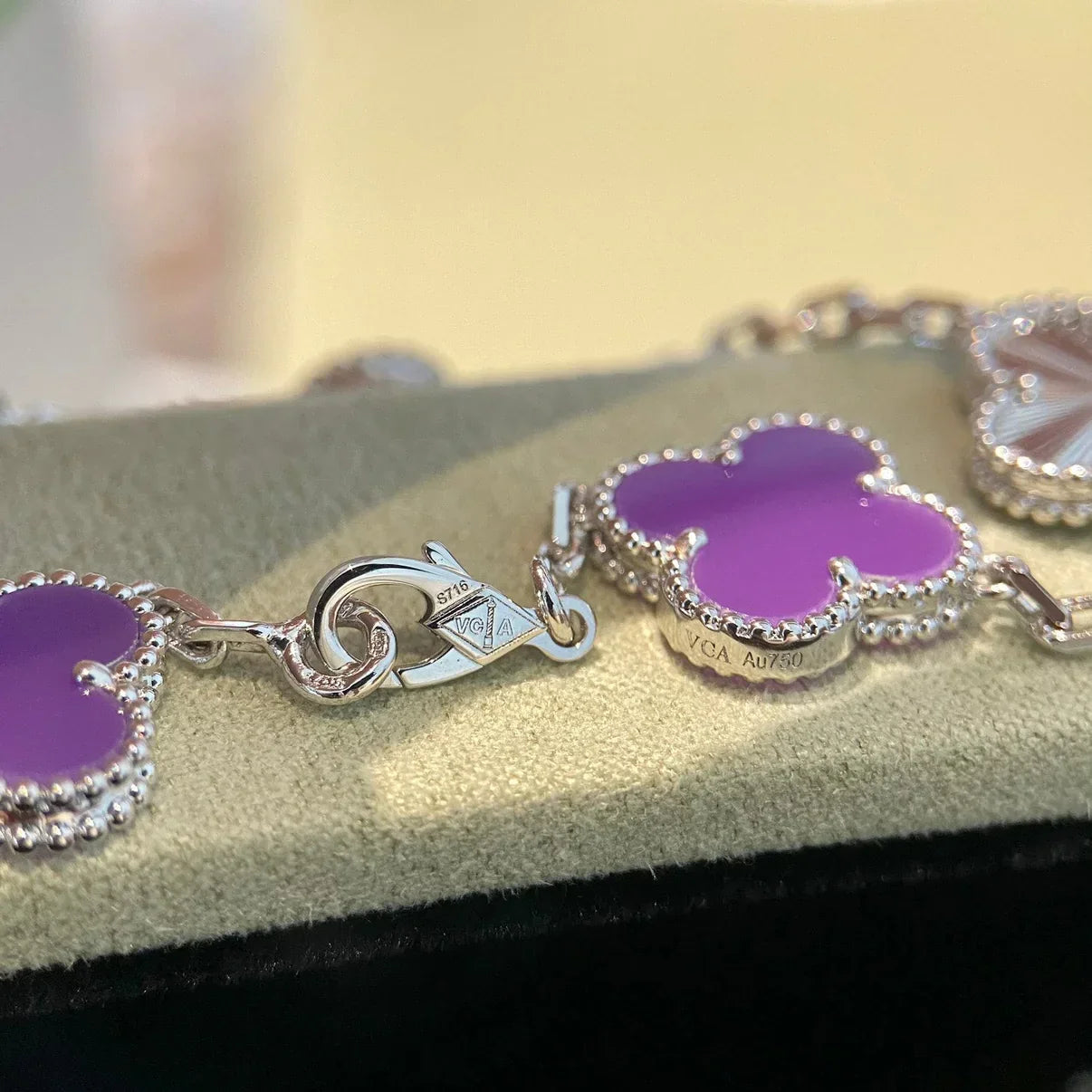 [Timi]New  CLOVER 5 MOTIF VIOLET BRACELET COLLECTION
