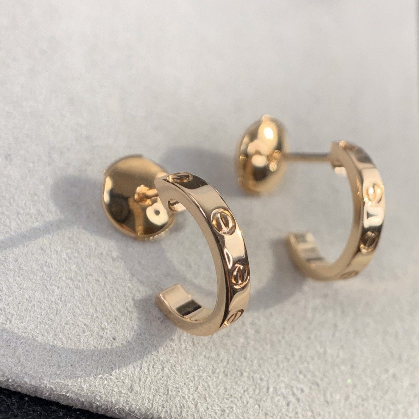 TimiLOVE EARRINGS 2.65MM PINK GOLD