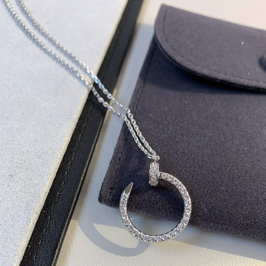 TimiJUSTE NECKLACE SILVER DIAMONDS