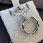 TimiJUSTE NECKLACE SILVER DIAMONDS