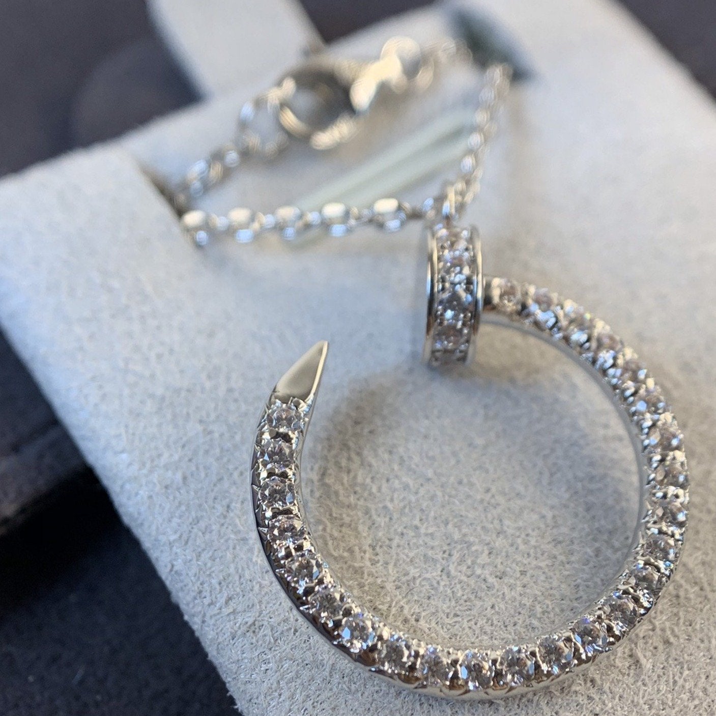TimiJUSTE NECKLACE SILVER DIAMONDS