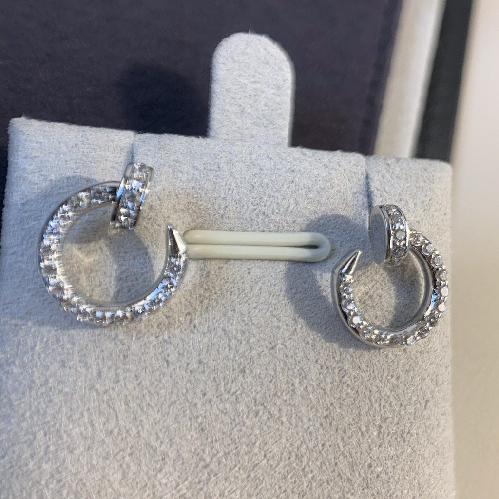 TimiJUSTE EARRINGS SILVER DIAMONDS