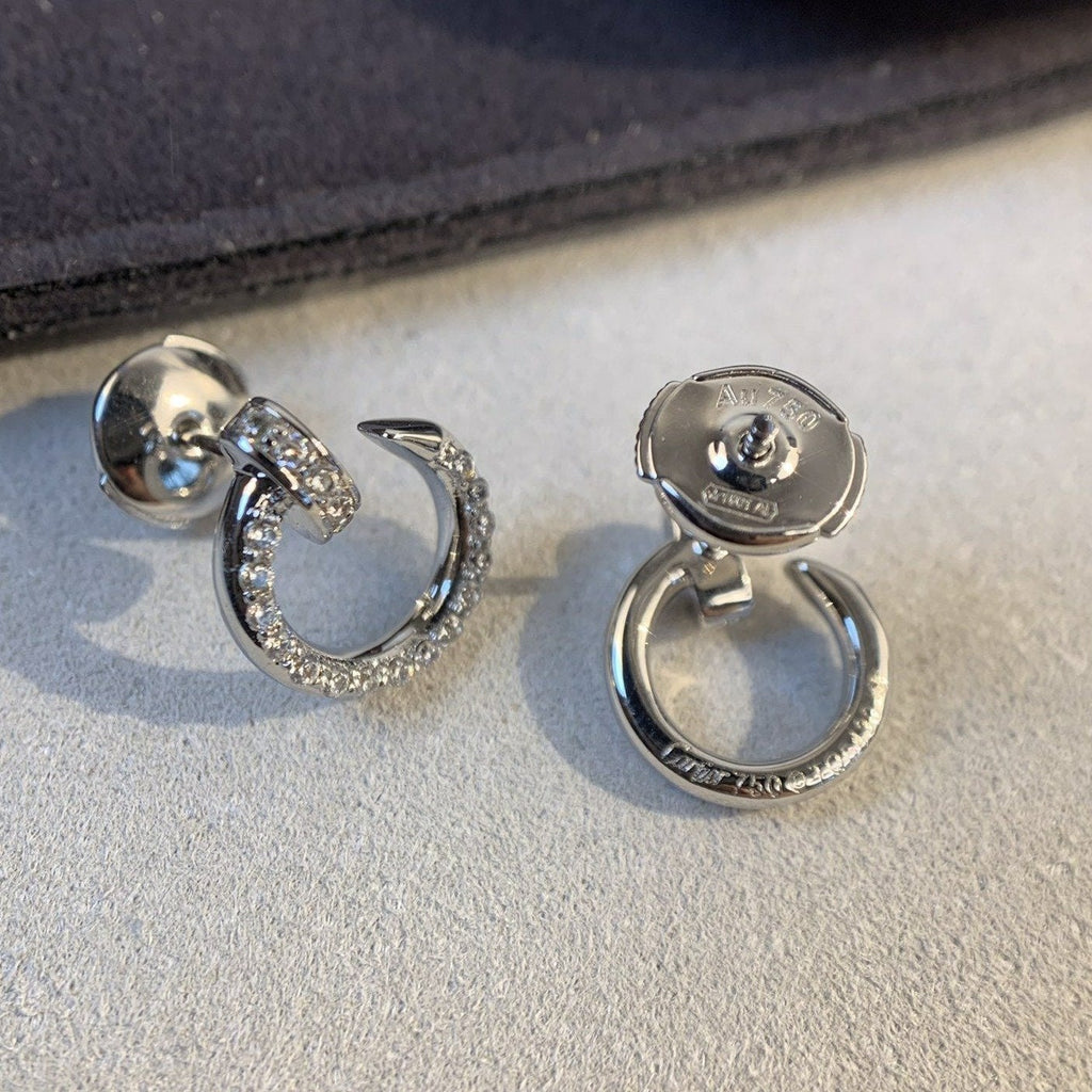 TimiJUSTE EARRINGS SILVER DIAMONDS