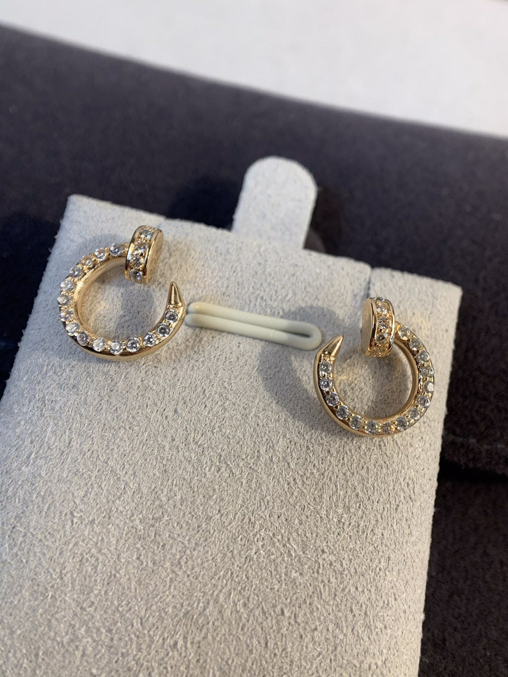 TimiJUSTE EARRINGS GOLD DIAMONDS