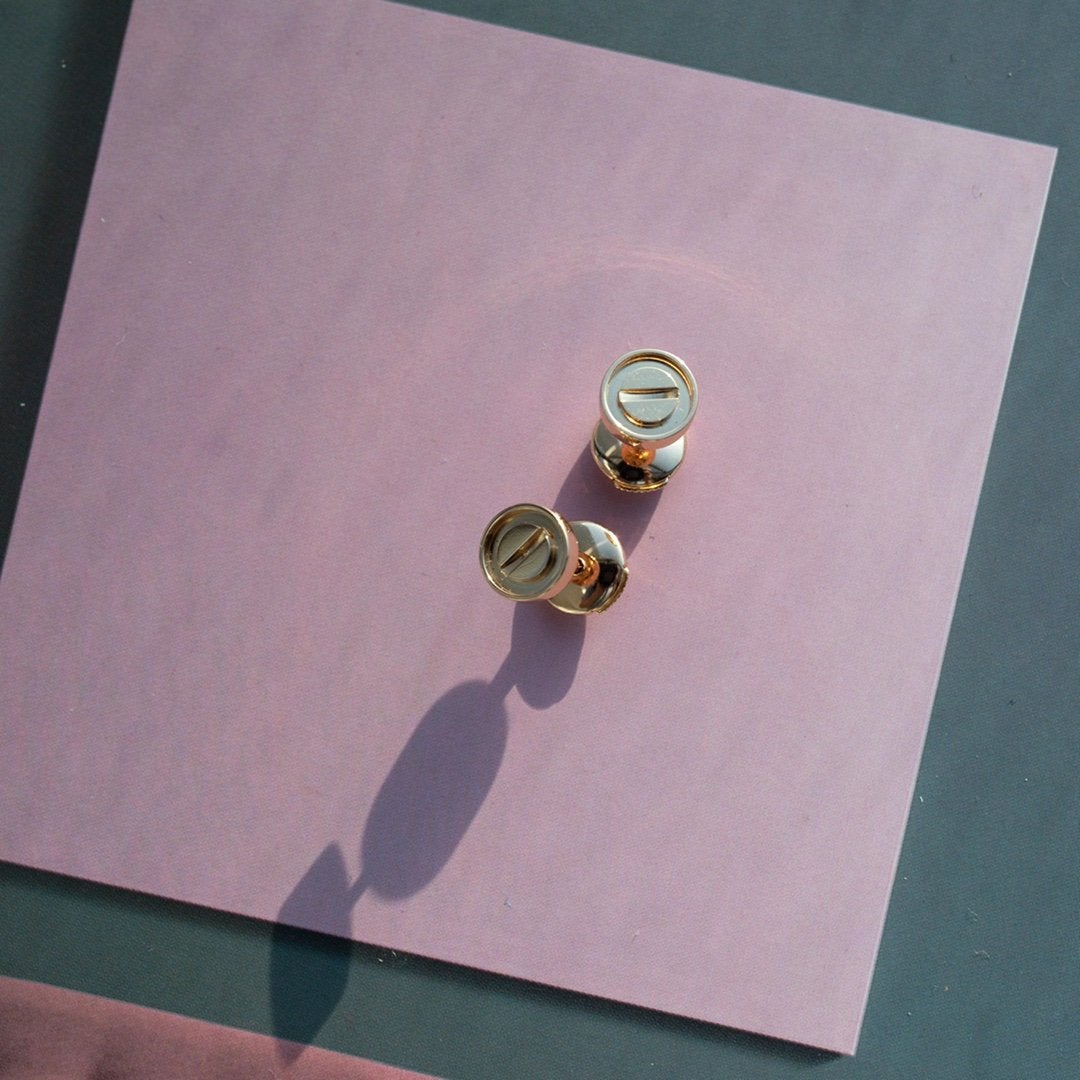 TimiLOVE EARRINGS PINK GOLD 10MM