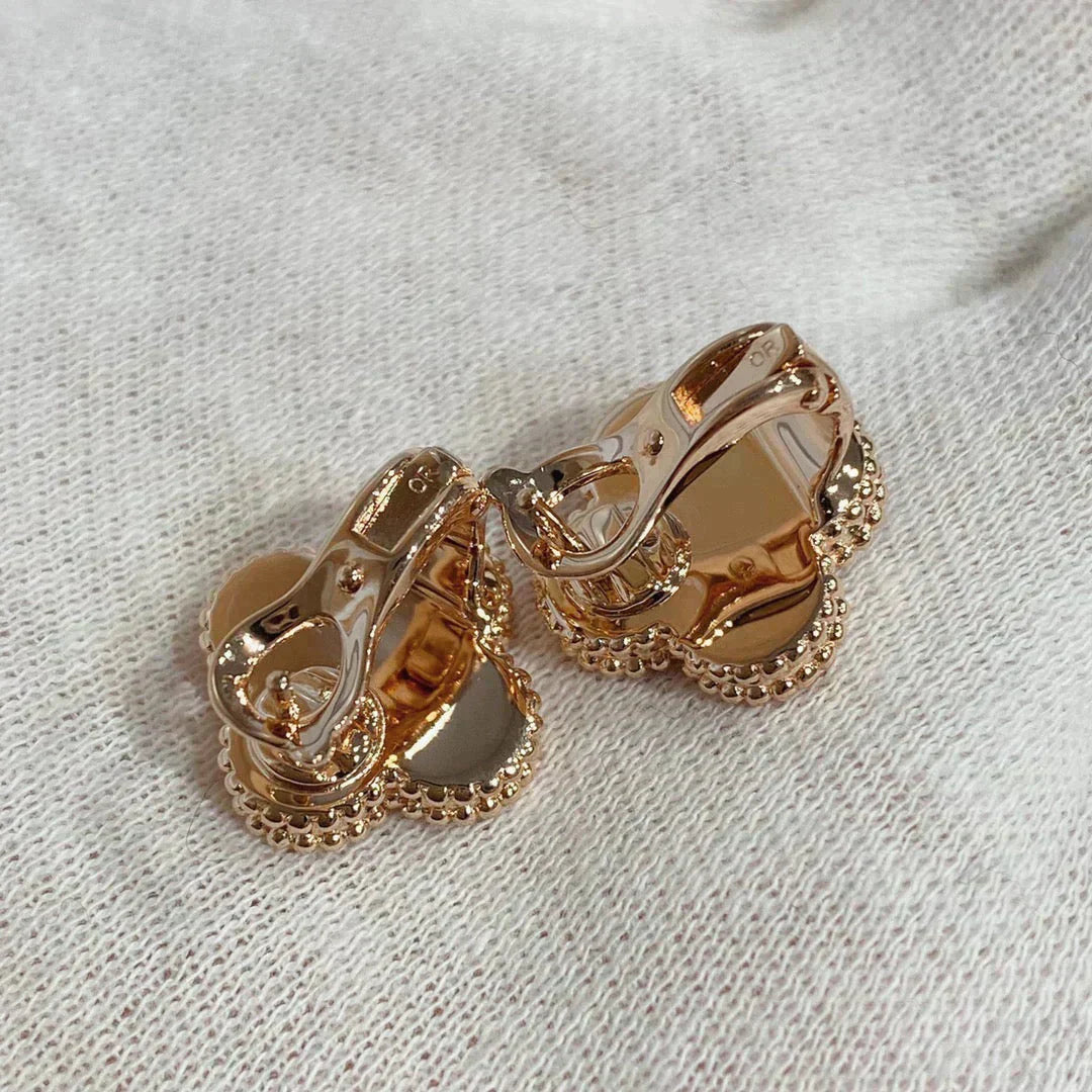 TimiCLOVER MEDIUM 1 MOTIFS CARNELIAN  DIAMOND earrings