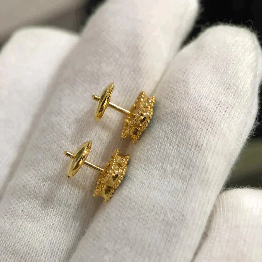TimiCLOVER MINI 9.5MM MALACHITE  EARRINGS