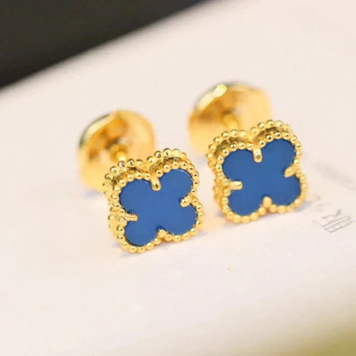 TimiCLOVER MINI 9.5MM TURQUOISE EARRINGS