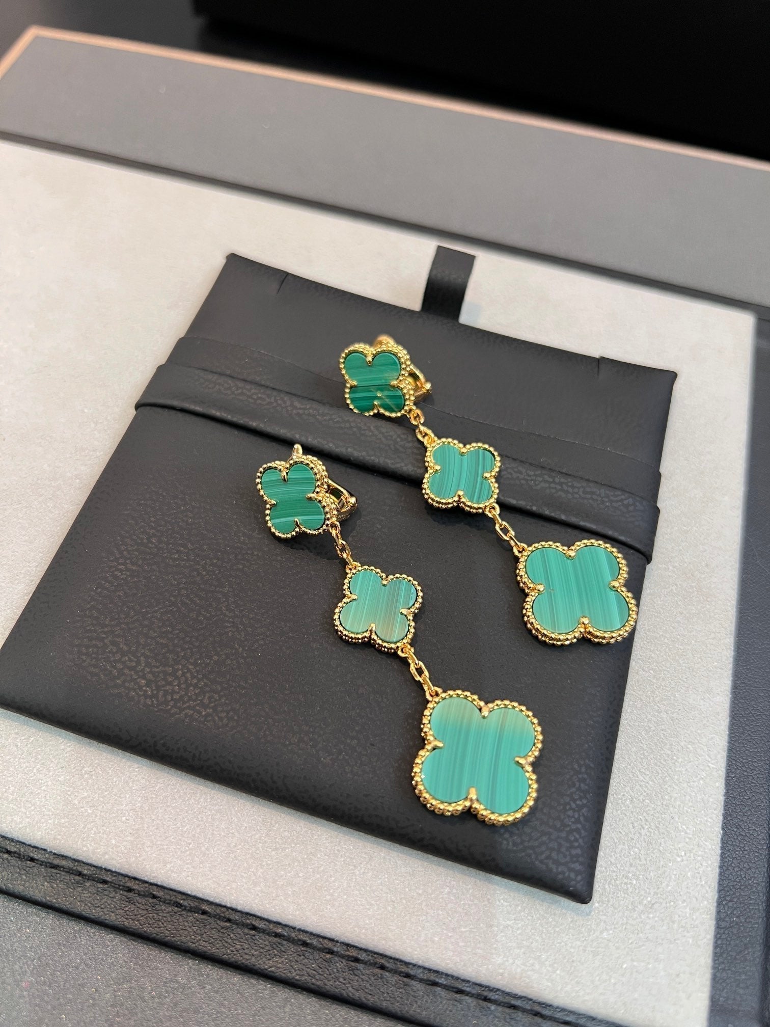 TimiCLOVER MALACHITE 3 MOTIFS GOLD