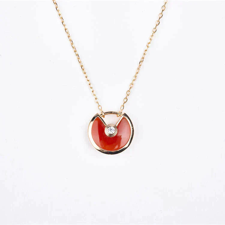 TimiAMULETTE GOLD CARNELIAN ONYX NECKLACE
