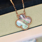 TimiCLOVER 15MM  GRAY MOTHER OF PEARL NECKLACE
