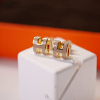TimiMINI POP H GOLD EARRINGS GREY