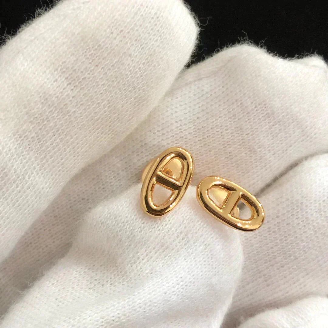 TimiCHAINE SMALL EARRINGS GOLD AND SILVER