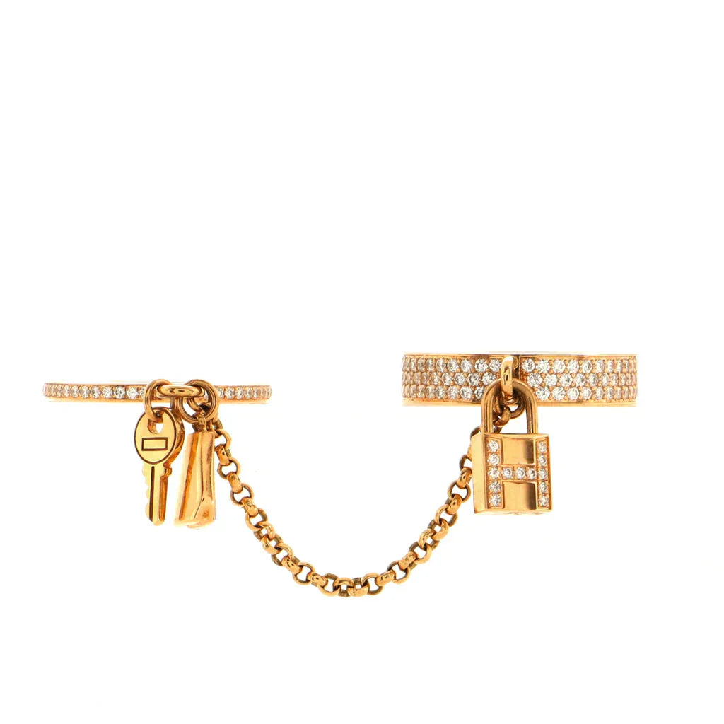 TimiHM KELLY CLOCHETTE DOUBLE RING IN  WITH DIAMONDS