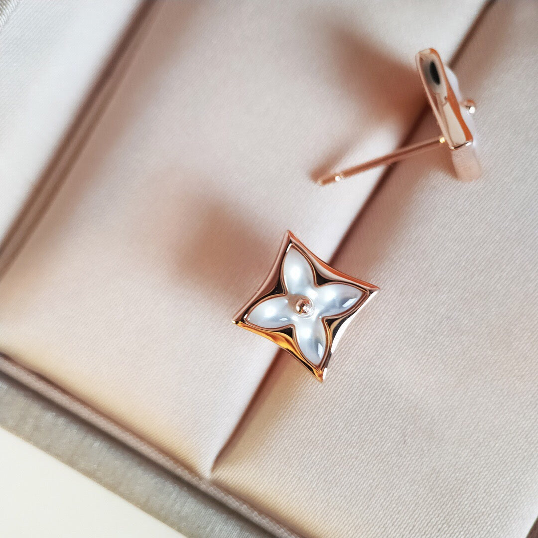 TimiSTAR MOP PINK GOLD EARRINGS