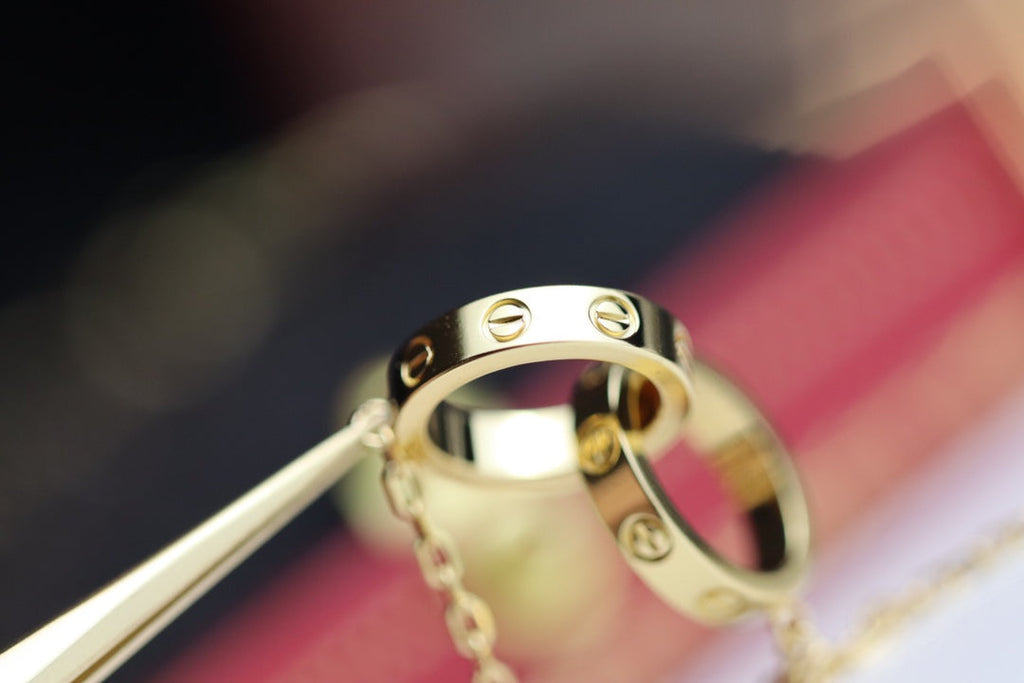 TimiLOVE NECKLACE DOUBLE RING GOLD