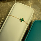 TimiSUN MALACHITE 1 DIAMOND PINK GOLD BRACELET