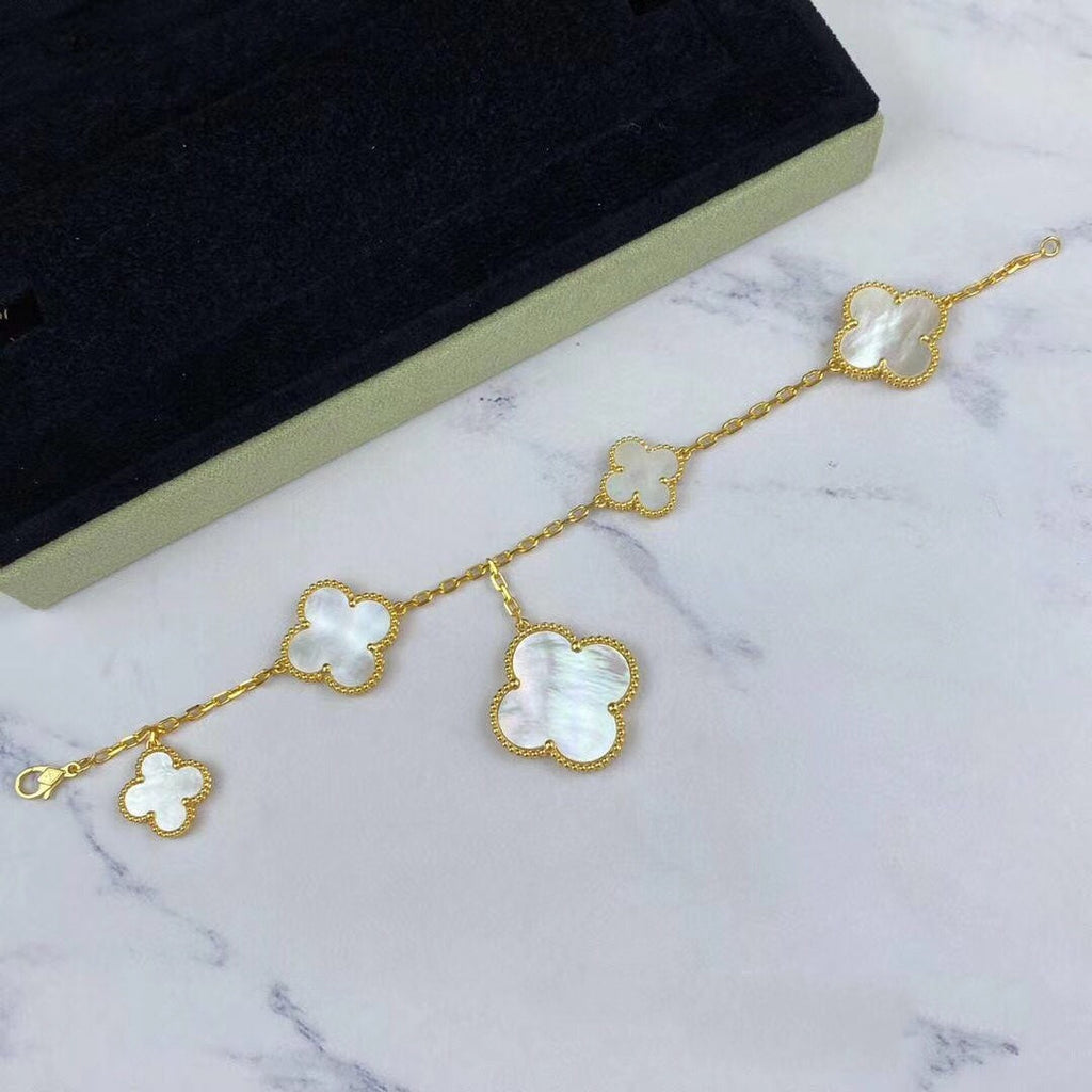 ¡®Timi¡¯MAGIC CLOVER MOP GOLD BRACELET 5 MOTIFS