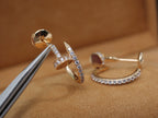 TimiJUSTE EARRINGS 12.75MM PINK GOLD DIAMOND