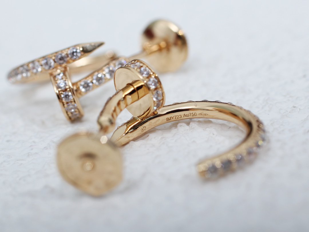 TimiJUSTE EARRINGS 12.75MM PINK GOLD DIAMOND