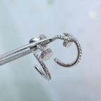 TimiJUSTE EARRINGS 12.75MM SILVER DIAMOND