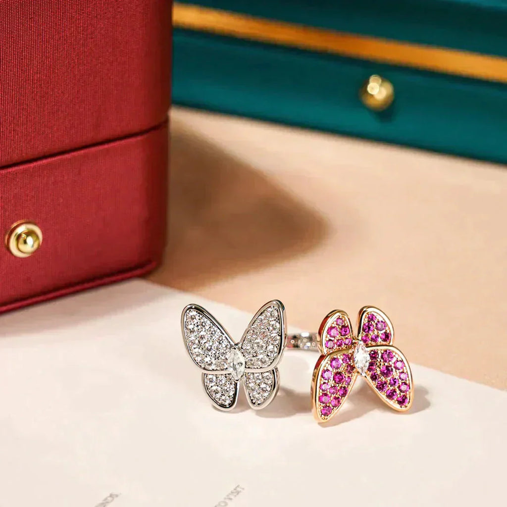 TimiTWIN BUTTERFLY DIAMOND RING