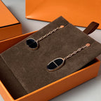 TimiCHAINE VERSO BLACK CERAMIC EARRINGS