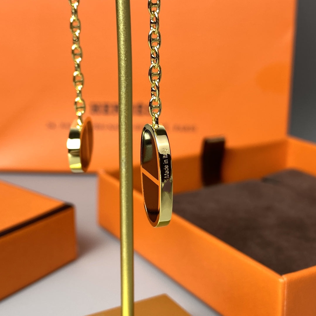 TimiCHAINE VERSO BLACK CERAMIC EARRINGS