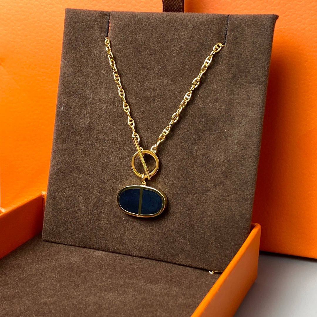 TimiCHAINE VERSO BLACK CERAMIC NECKLACE