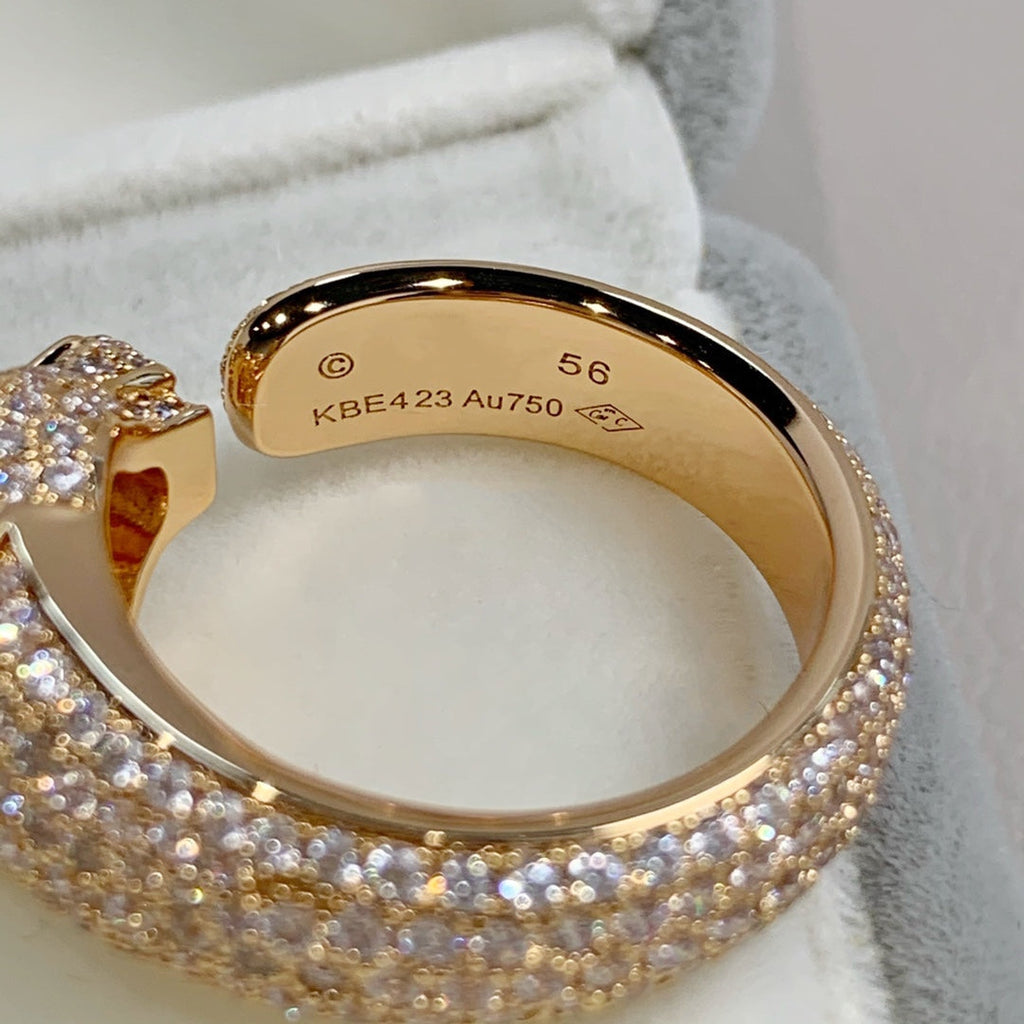 TimiPANTHERE PINK GOLD DIAMOND RING
