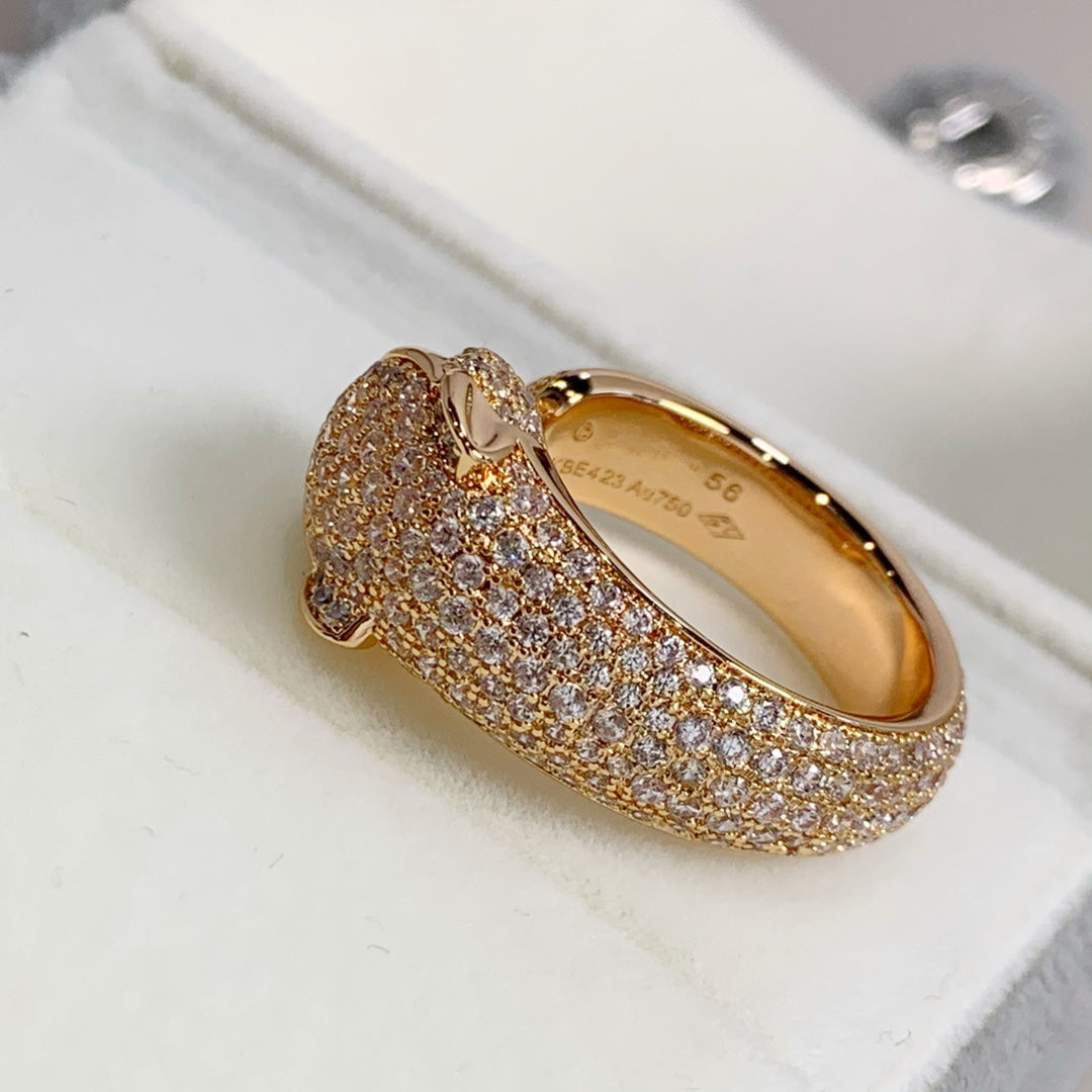 TimiPANTHERE PINK GOLD DIAMOND RING