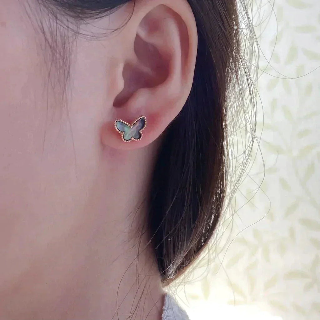 TimiBUTTERFLY DARK MOP  EARRINGS