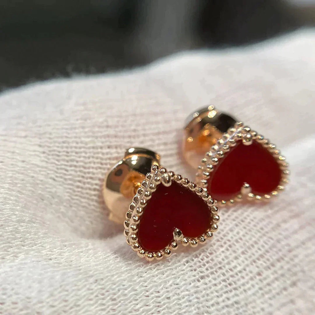 TimiHEART CARNELIAN STUD EARRINGS