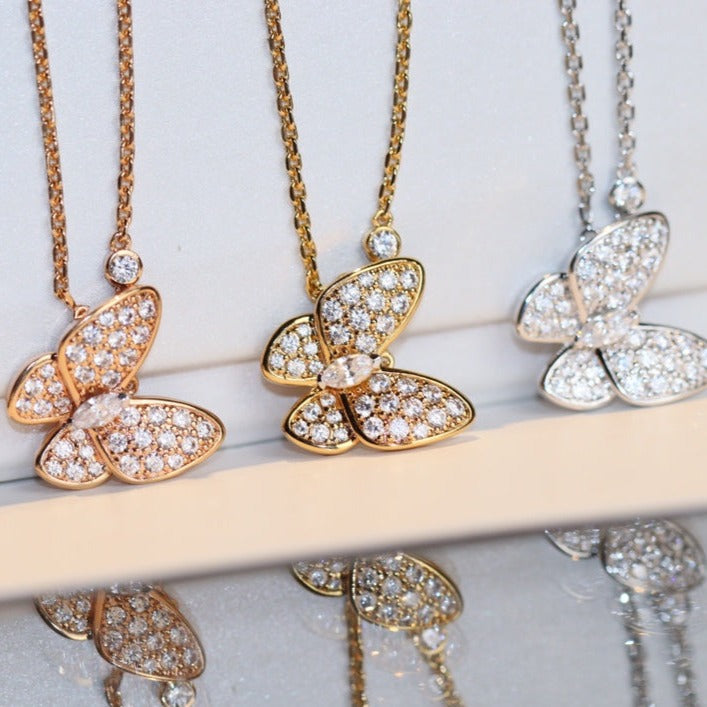 TimiBUTTERFLY DIAMOND NECKLACE