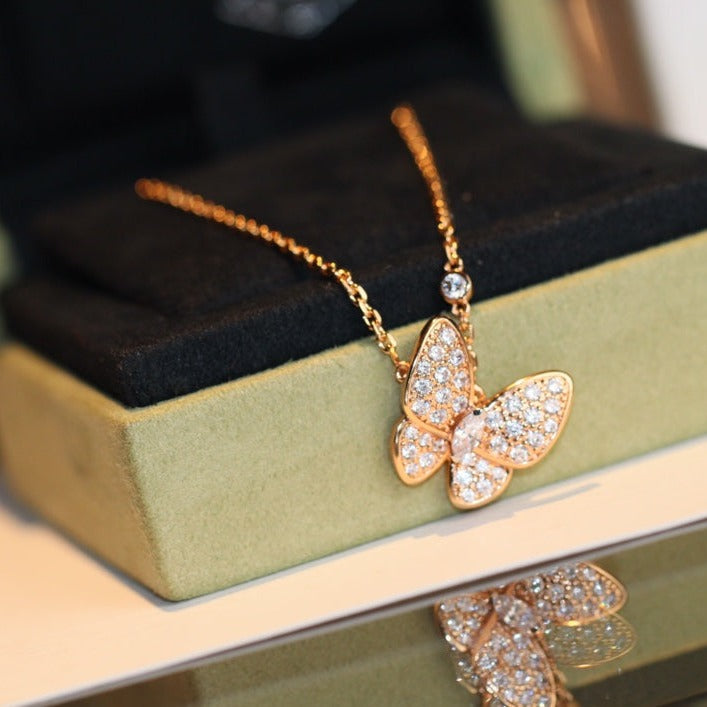 TimiBUTTERFLY DIAMOND NECKLACE