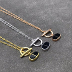 TimiCHAINE VERSO BLACK CERAMIC  NECKLACE