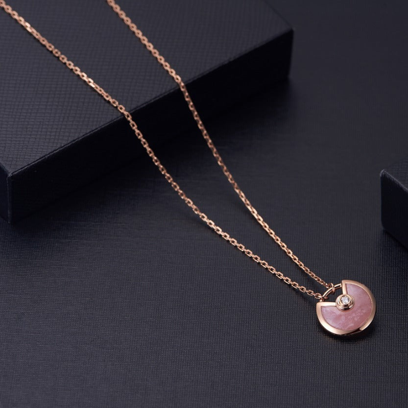 TimiAMULETTE ROSE GOLD PINK MOP NECKLACE