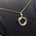 TimiTRINITY SILVER GOLD PINK GOLD NECKLACE