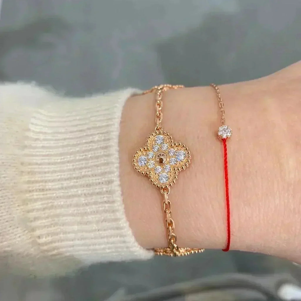 [Timi] New  CLOVER 5 MOTIF FULL DIAMOND BRACELET COLLECTION