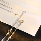 TimiSUN MOTIF PINK MOP SILVER BRACELET