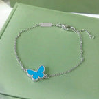 ¡®Timi¡¯BUTTERFLY TURQUOISE BUTTERFLY BRACELET SILVER