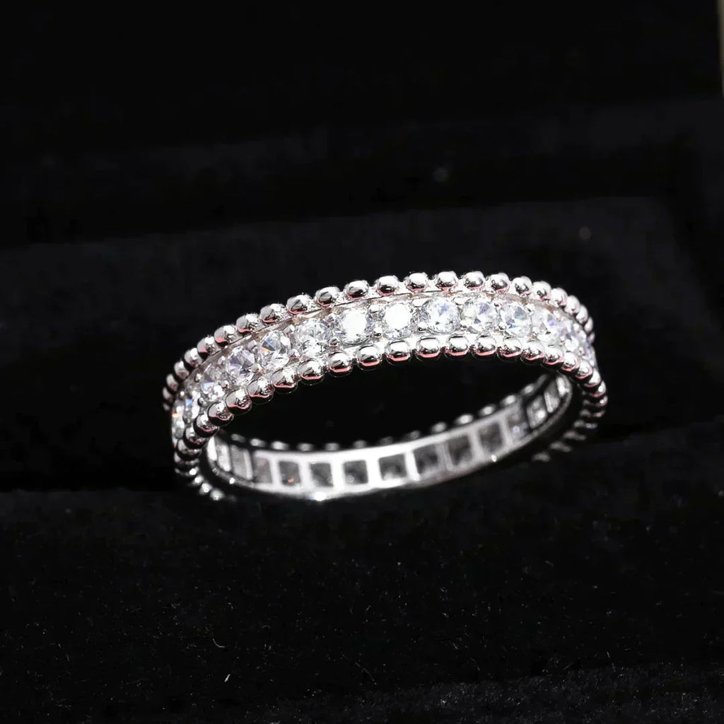 TimiPERLEE DIAMOND SILVER RING