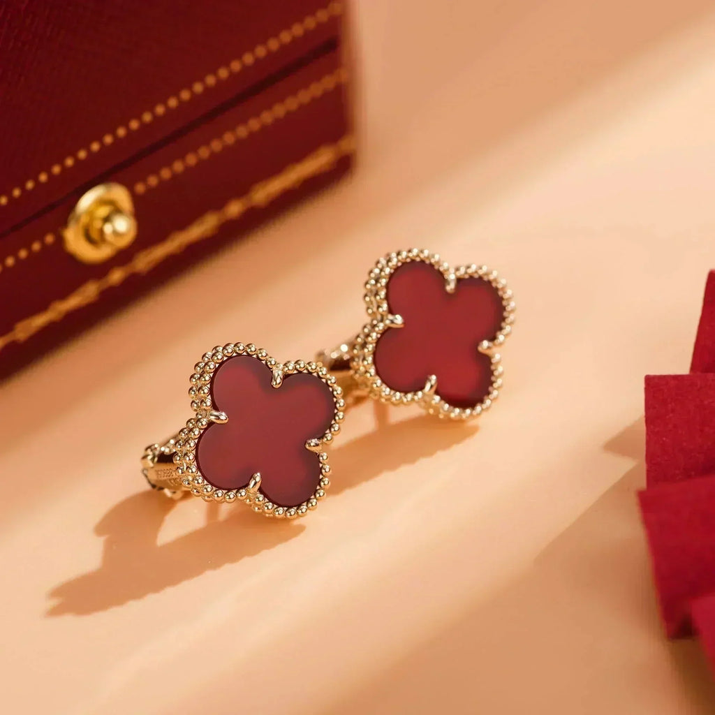 TimiCLOVER MEDIUM 1 MOTIFS CARNELIAN  EARRINGS