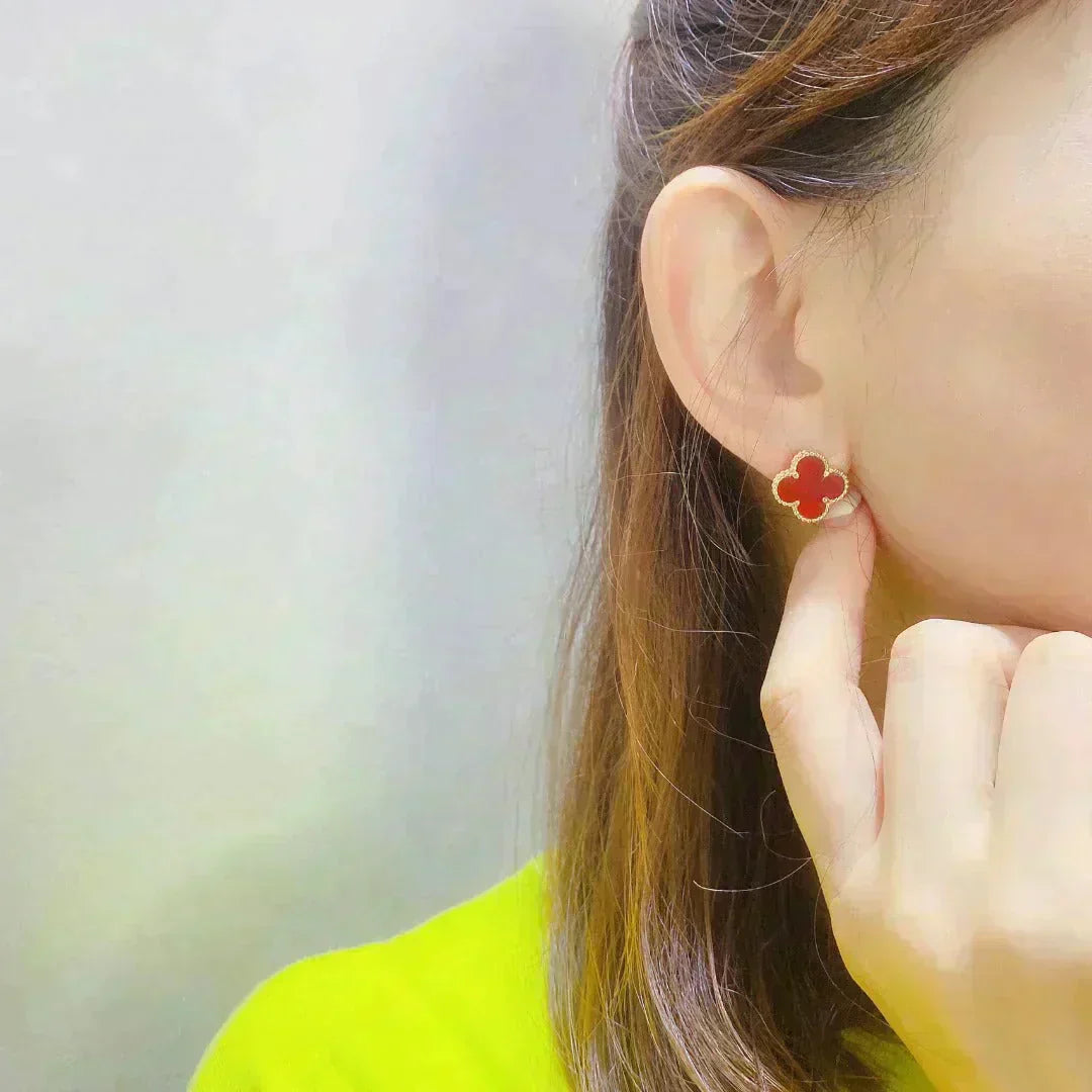 TimiCLOVER MEDIUM 1 MOTIFS CARNELIAN  EARRINGS