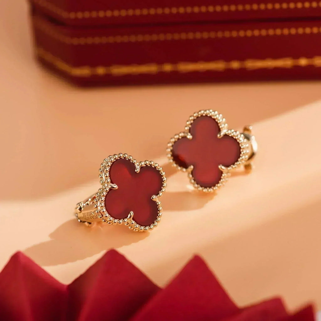 TimiCLOVER MEDIUM 1 MOTIFS CARNELIAN  EARRINGS