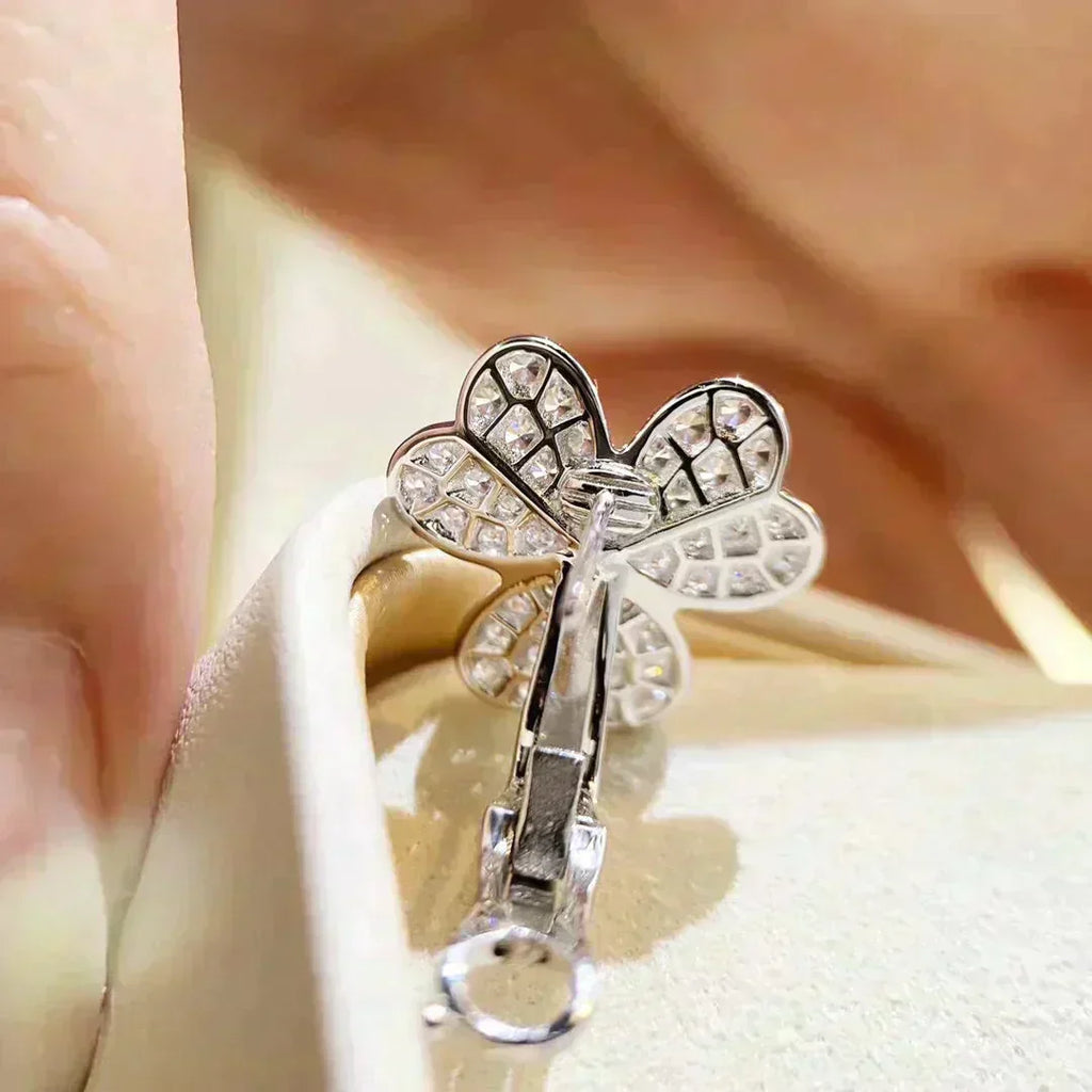TimiCLOVER COMOS DIAMOND EARRINGS SILVER