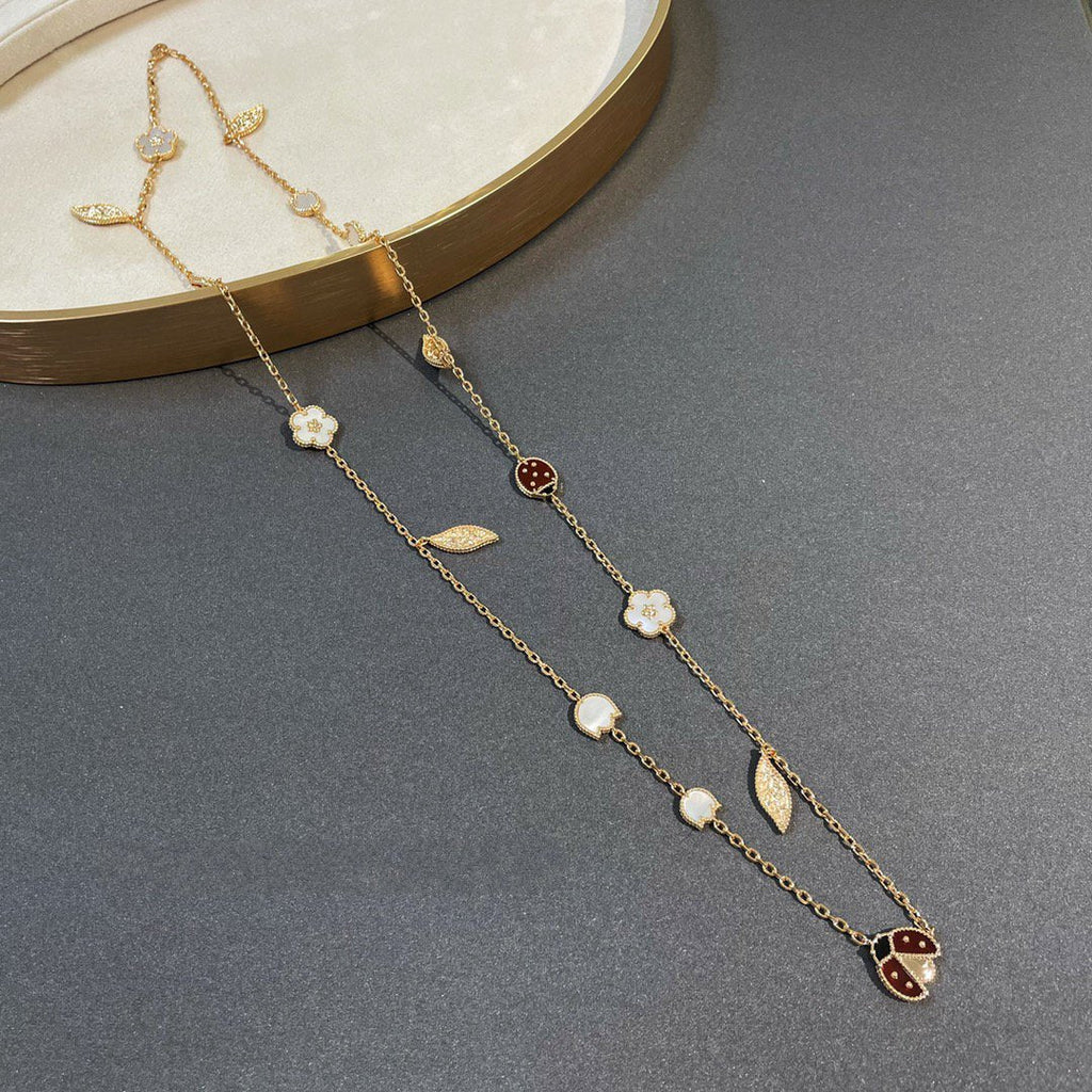 TimiLUCKY SPRING 15 MOTIFS GOLD NECKLACE